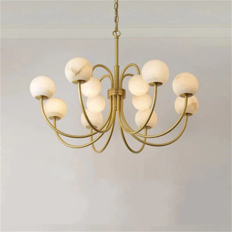 Alabaster Radial Chandelier 30'' 32'' 33'' 38''D