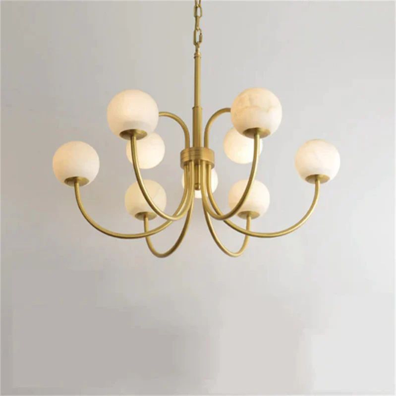 Alabaster Radial Chandelier 30'' 32'' 33'' 38''D